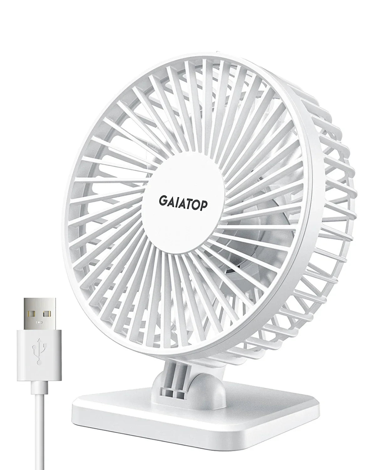 Brisano USB Desk Fan | 3 Speeds | Compact & Quiet | Ideal for Office, Car & Travel