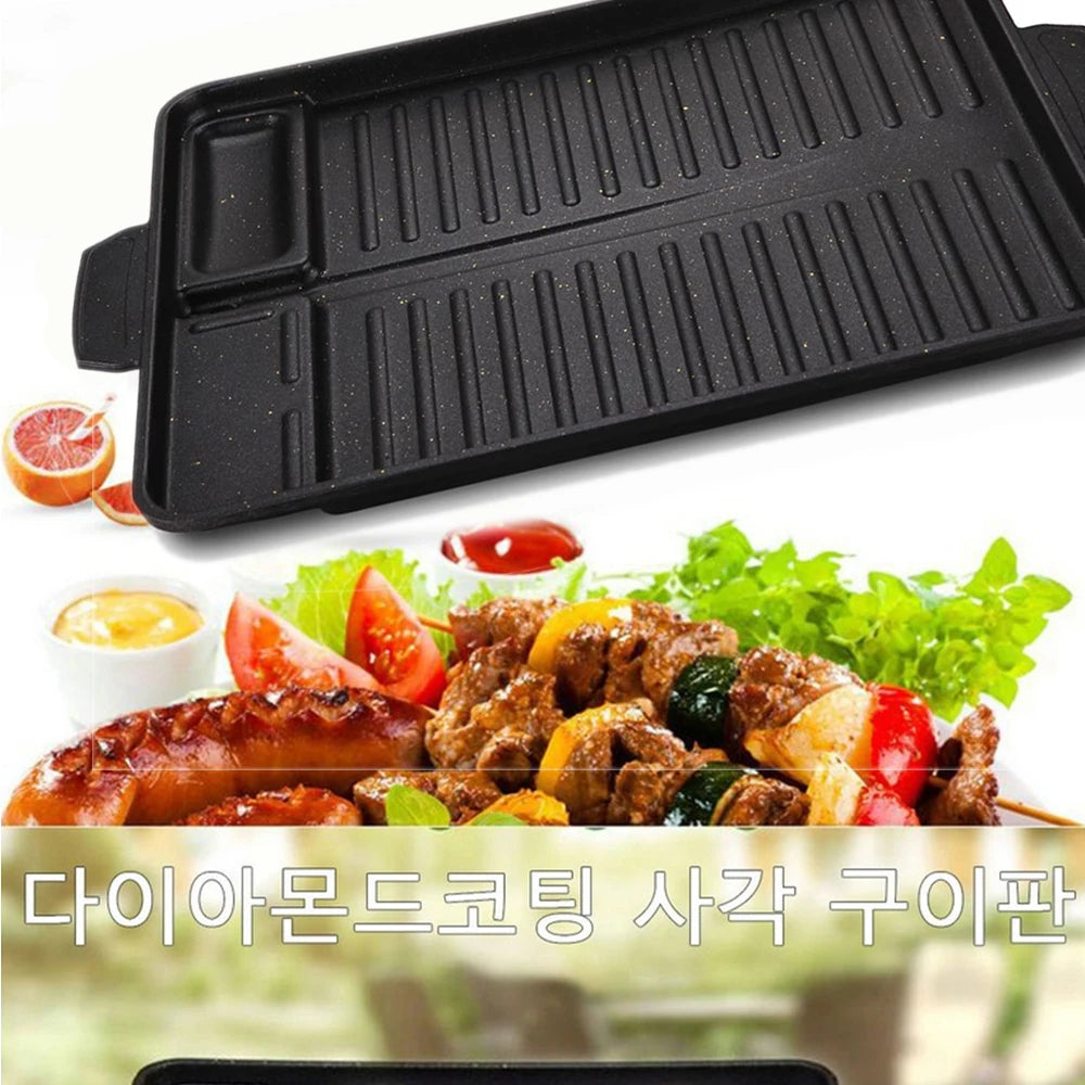 Grillvora BBQ Grillpfanne | Antihaft | Raucharm | Aluminium Grillplatte mit Fettablauf