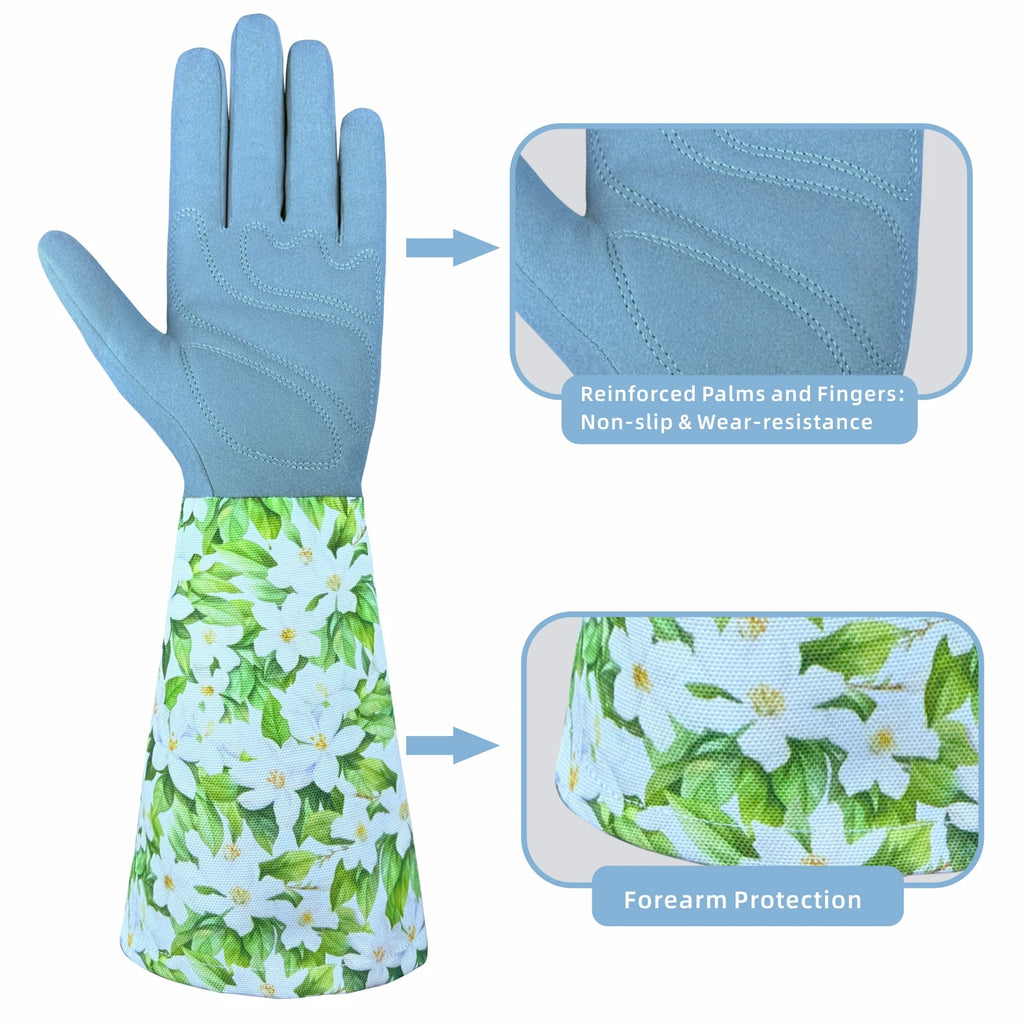 Thornova | Titel: Langärmlige Gartenhandschuhe | Dornensicher mit Verstärkten Fingern & Ärmeln