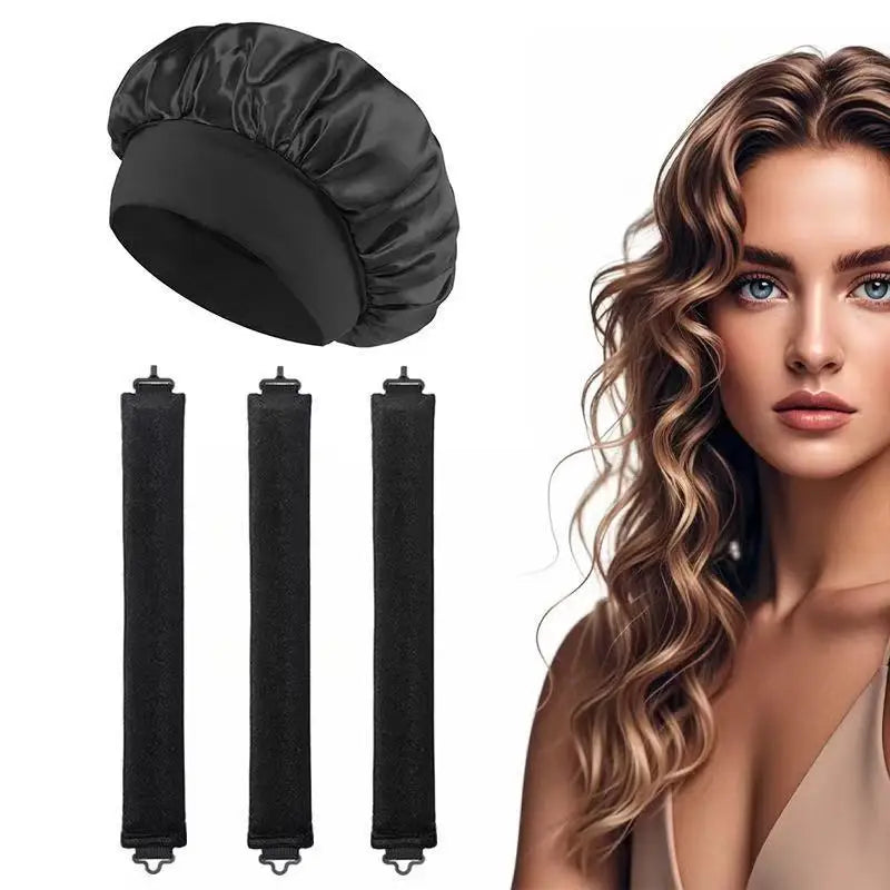 FlexiCurls Hitzefreie Haarwickler Stirnband | Flexible Schaum-Lockenwickler | 25 cm | Schlaf-Locken & DIY Styling | 3 Stück