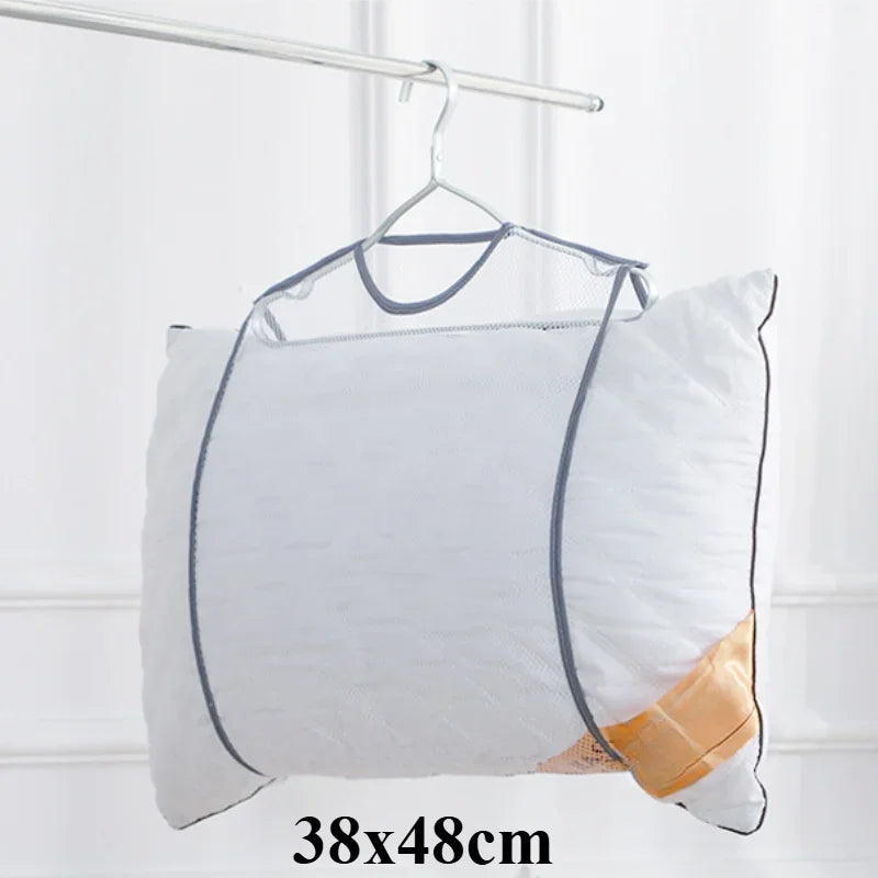 DryNest Home Kissen Trocknungsnetz | Hängender Kissen-Trockner | Atmungsaktiver Wäscheständer 38–48 cm