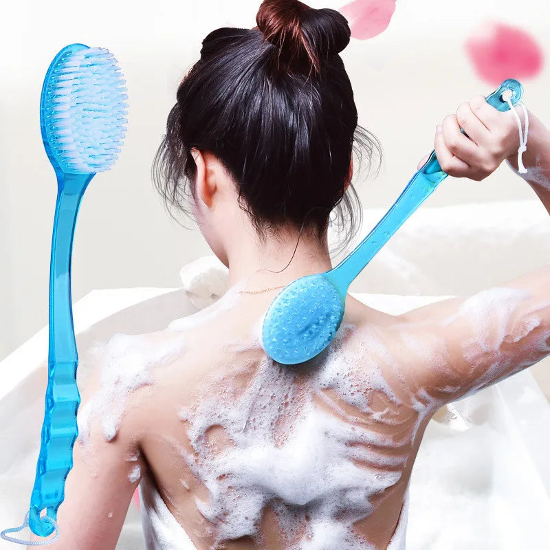 Vitalora Rückenbürste mit Langem Griff | Sanfte Nylonborsten | Körperpflege & Massage | 35,5 cm