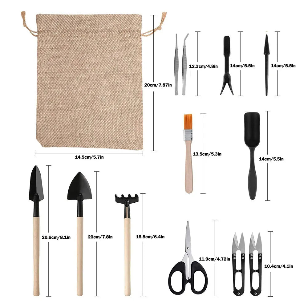 Floramondo Sukkulenten Werkzeug Set mit Umtopfmatte | 13/16-teilig | 99 x 99 cm
