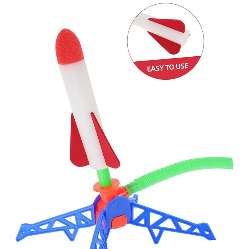 Rocketino | Raketenstarter für Kinder | Fußbetriebene Schaumstoffrakete | Outdoor-Spiel für Garten & Park