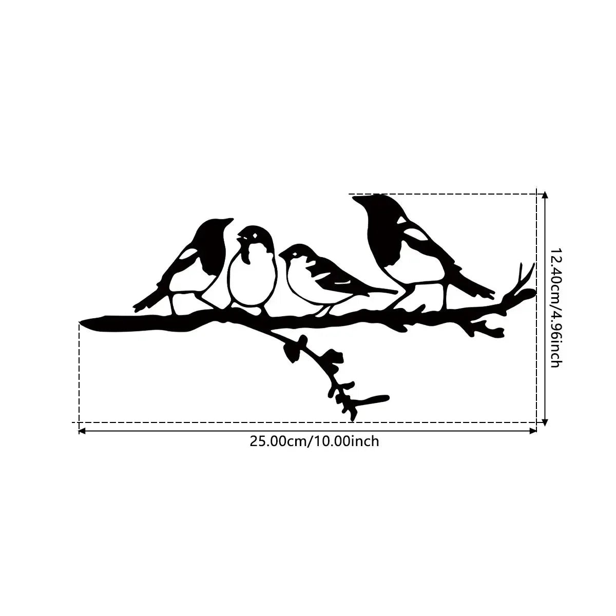 ArtVireo Metall-Vogelbaum & Gartenkunst | Silhouette Vögel/Drachen/Feen/Hunde | Außendekoration