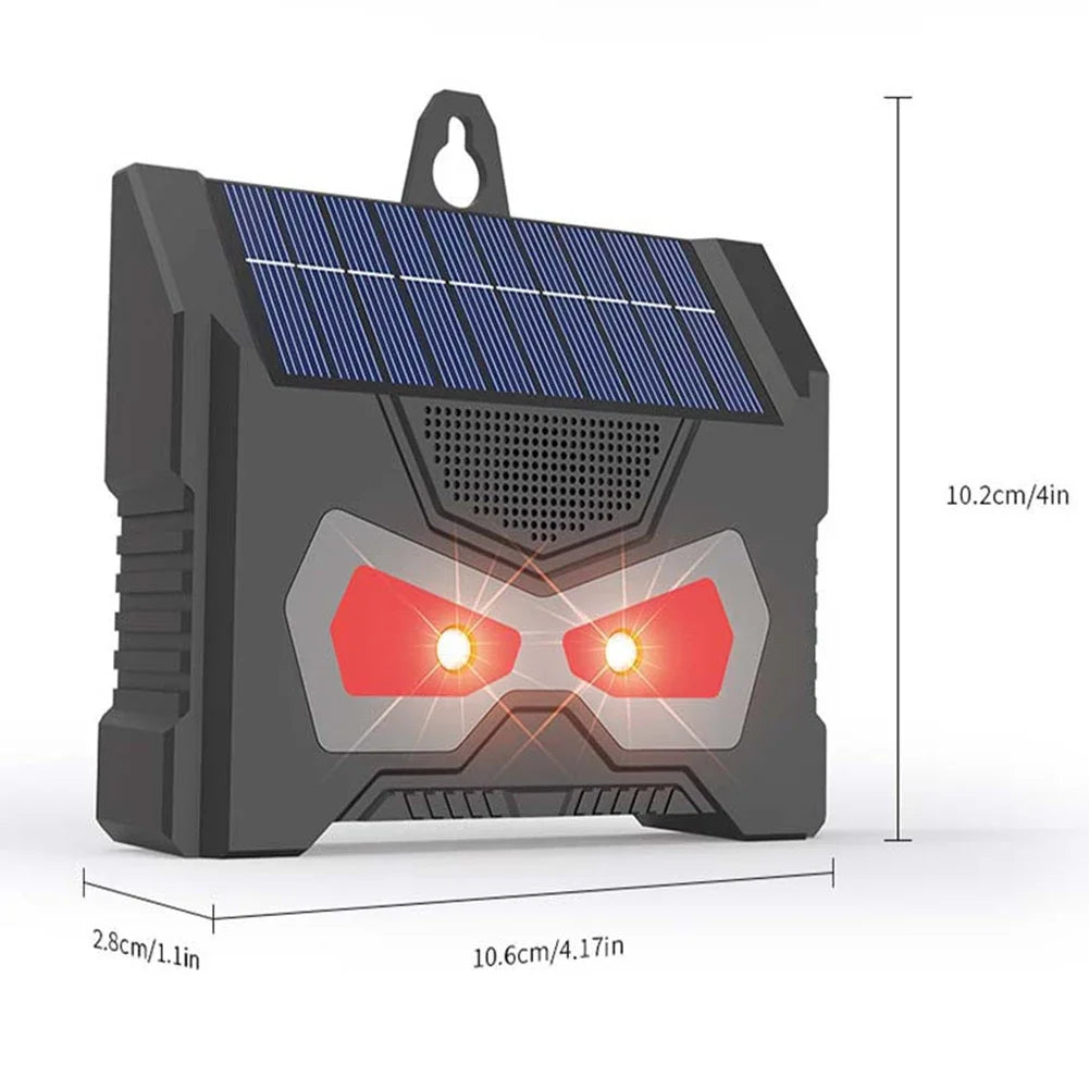 TerraShield | Solar Ultraschall-Tiervertreiber mit LED-Blitzlicht | Wasserdichter Wildtier-Abwehrschutz für Garten, Hof & Bauernhof