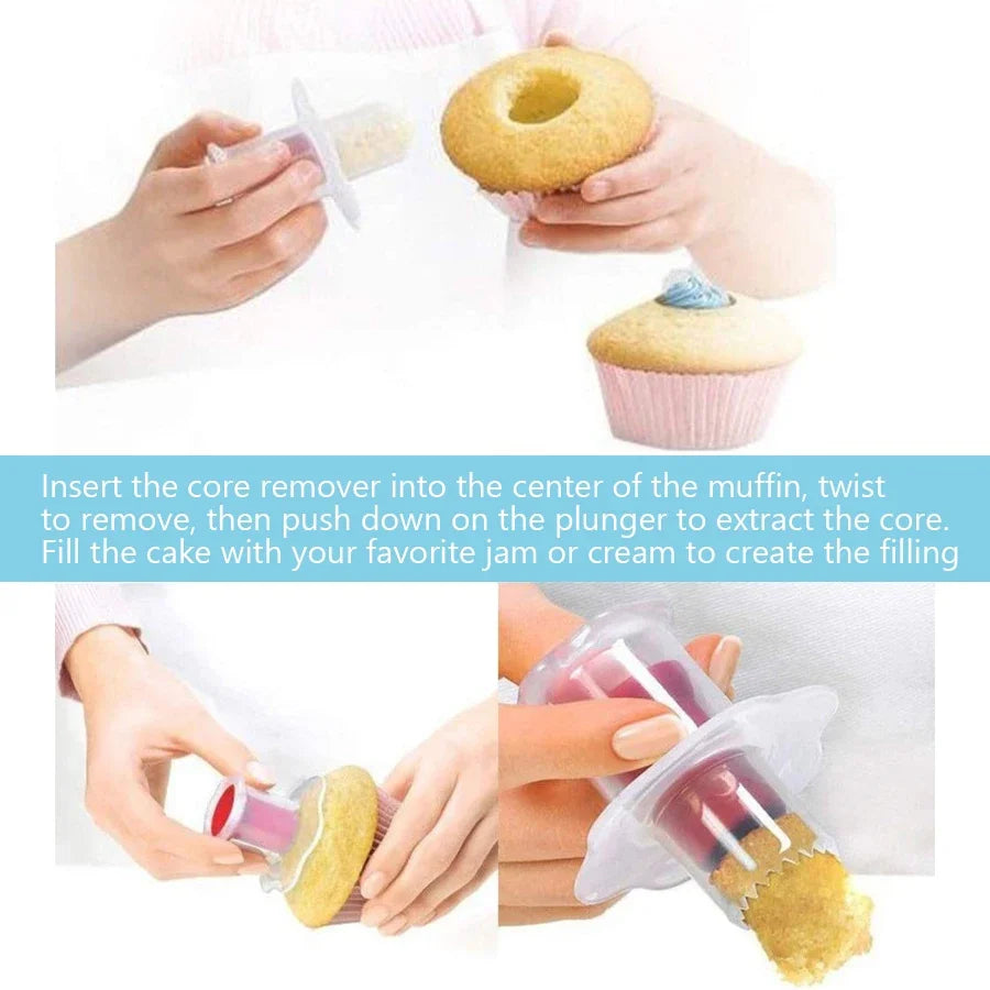 BakeFilla Cupcake Ausstecher & Entkerner | 5,3 × 5,3 × 6 cm | Für Muffins & Dekoration