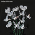 FLORAVIVA Gartenstecker Schmetterling 10er Set | Realistisches Design | PVC | Outdoor Dekoration
