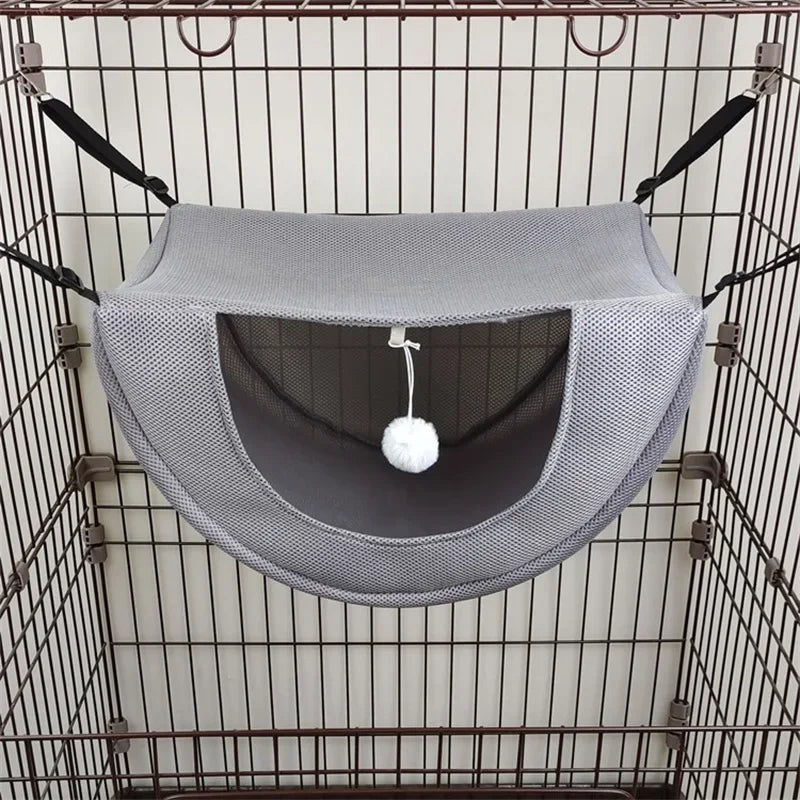 SnuggleNest | Hängematte für Katzen & Kleintiere | Atmungsaktiver Käfig-Schlafplatz | Waschbares Kuschelbett