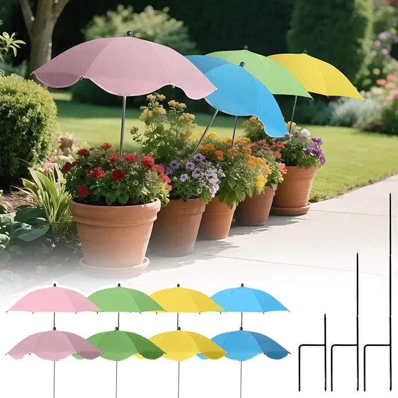 Florashade Pflanzen Sonnenschirm | Verstellbarer Pflanzenschutz | UV-Schutz Schirm mit Erdspieß | Wetterfest | Ø 60 cm