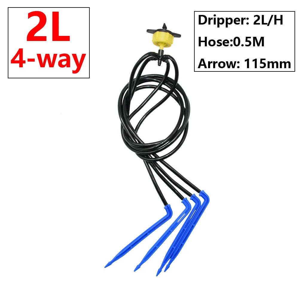 AquaVireo Tropfbewässerung Dripper 2L–8L/H | 1/2/4-Wege Verteiler | 0.3 / 0.5 cm Anschluss