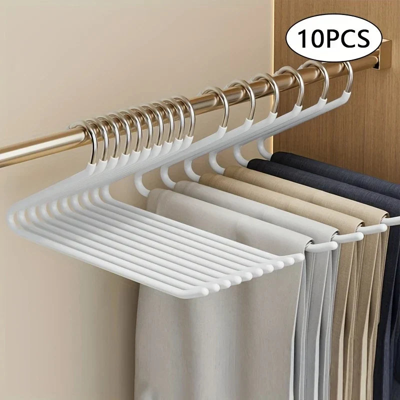 Clothoria | Open Pants Hangers | Space-Saving & Stable | Metal with Anti-Rust Coating