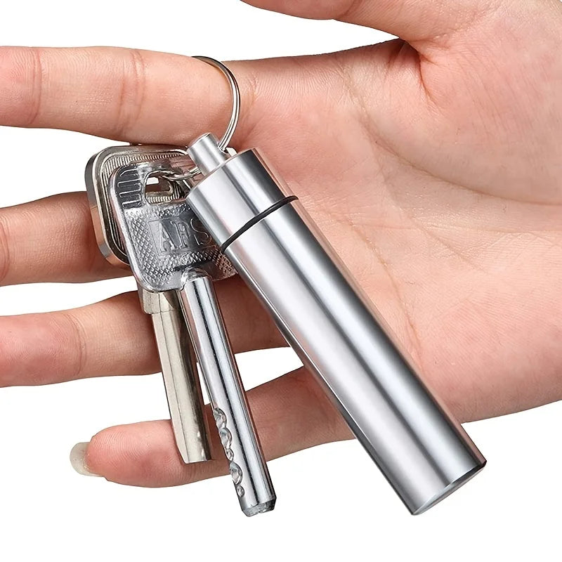Dentigo Edelstahl-Zahnstocher Set | Wiederverwendbares Zahnreinigungs-Set | Mit Schlüsselanhänger-Etui