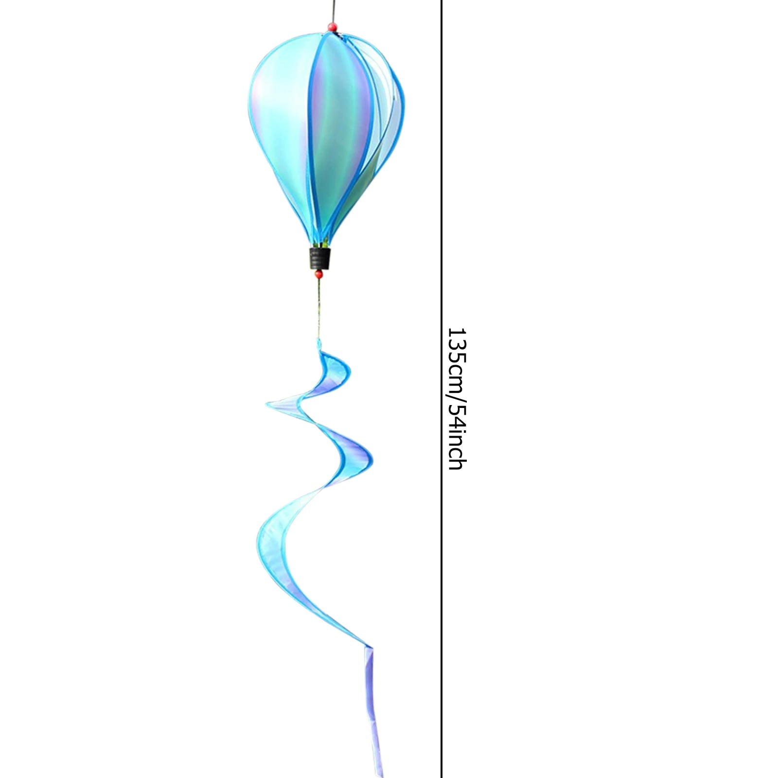 Ventoré Windspinner Heißluftballon 135 cm | Regenbogen Windspiel | Rotierend | Garten Deko Outdoor