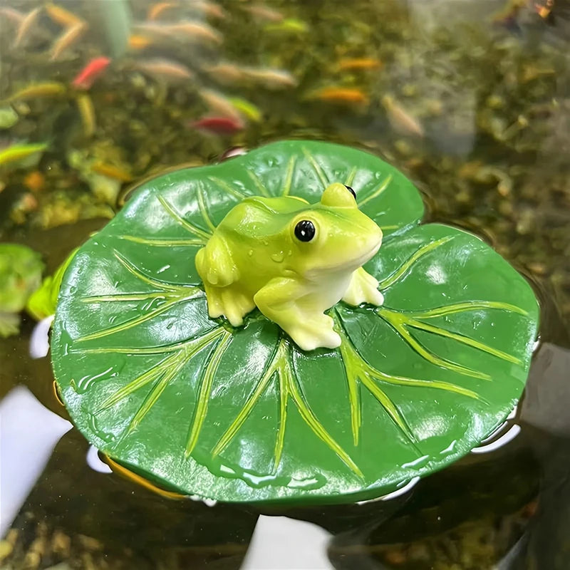FroggieCharm Resin Frosch Gartenfigur | Realistische Deko | Innen- & Außenbereich | Balkon & Zuhause
