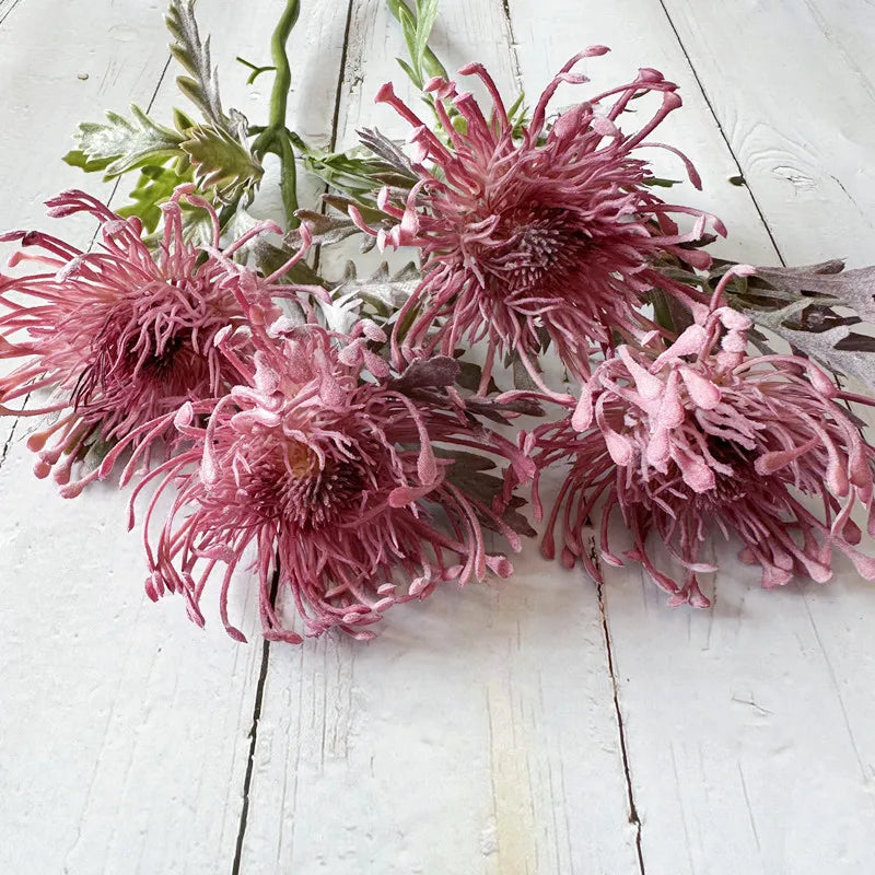 Floravienne Künstliche Chrysantheme 38 cm | große Blüte 10 cm | realistische Deko Blume