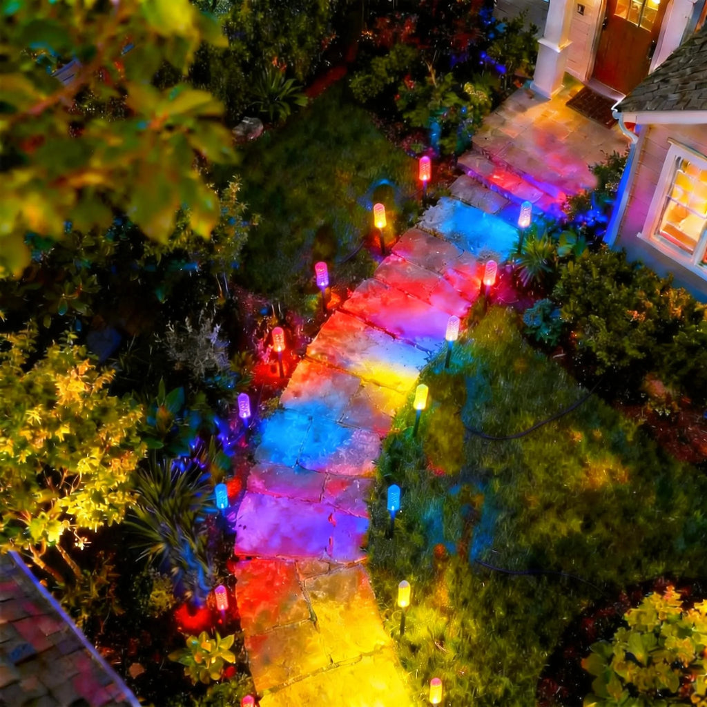 Lumivaro Solar-Gartenleuchte | Kristallblasen-Design | IPX4 Wetterfest | Solarbetrieben