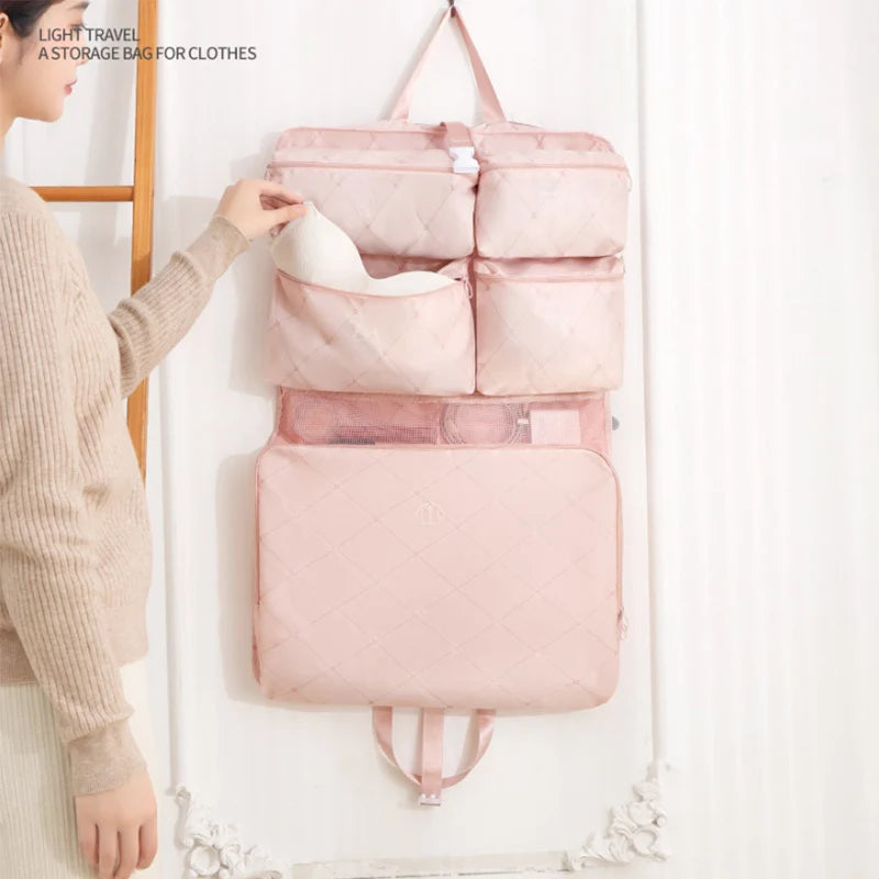 TravelSort 7-in-1 Reise-Organizer für Kleidung und Unterwäsche – Mehrlagige Packtasche mit großem Stauraum für Koffer und Geschäftsreisen