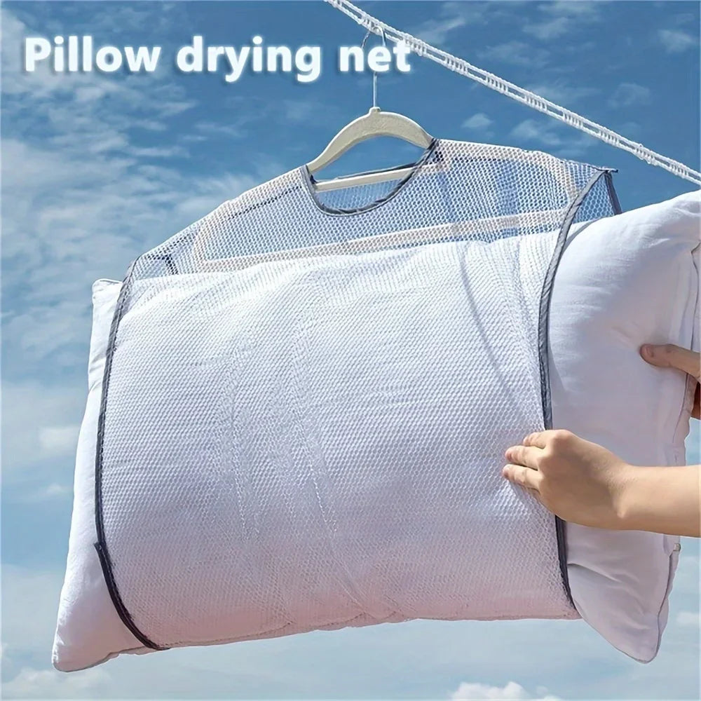 DryNest Home Kissen Trocknungsnetz | Hängender Kissen-Trockner | Atmungsaktiver Wäscheständer 38–48 cm