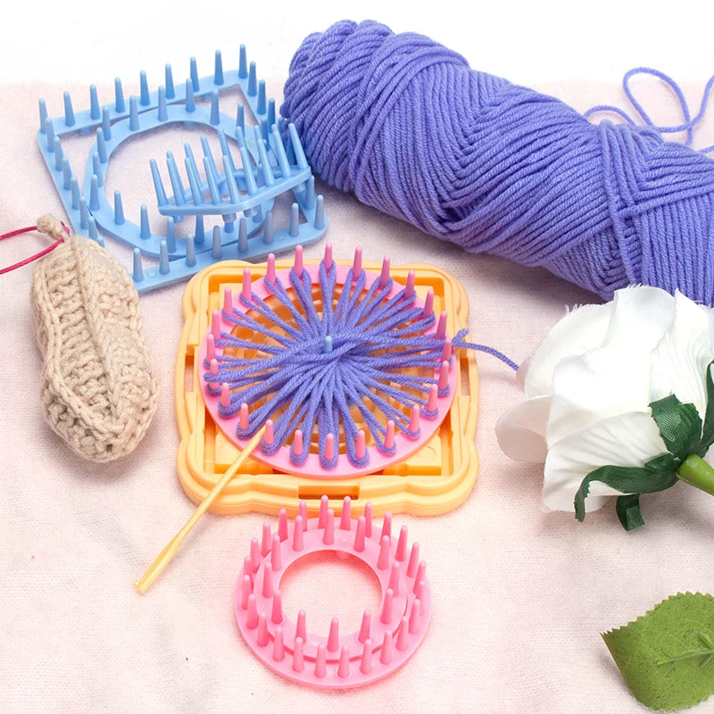 Bloomoria Blumen Strickrahmen Set | DIY Häkel- & Webwerkzeug | Mehrfarbig & Anfängerfreundlich | Kunststoff