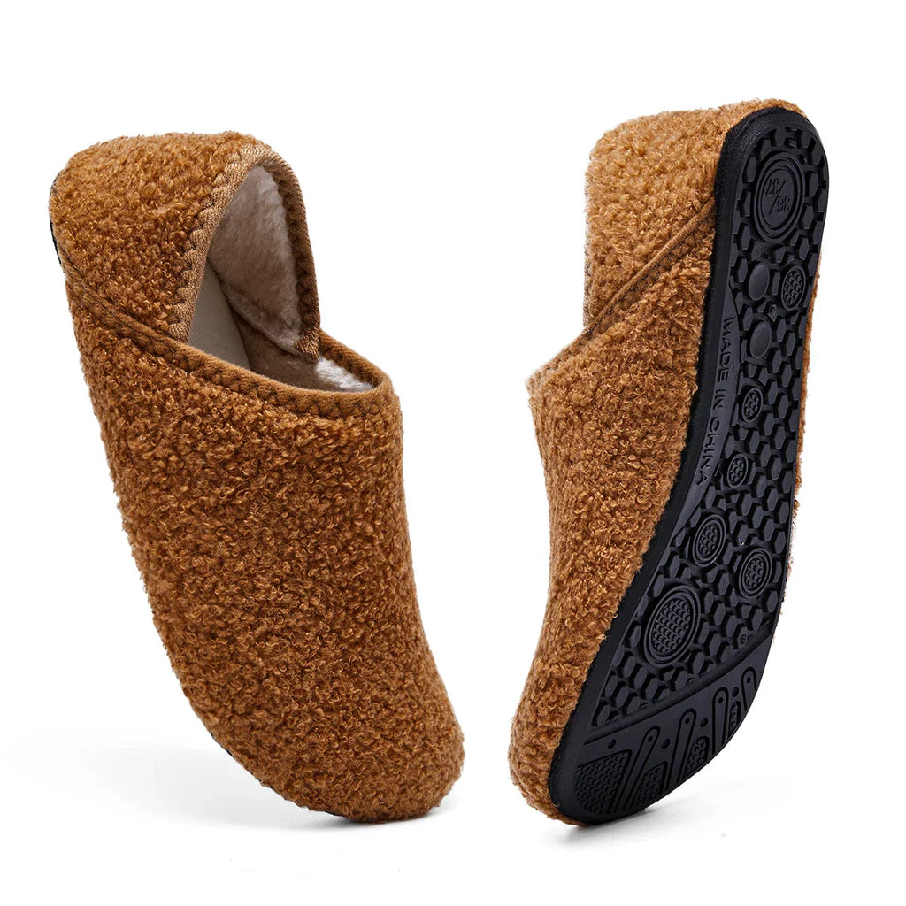 Cozy Cotton Slippers | Fluffy & Warm for Women & Men | Non-Slip Sole | Winter Plush Slippers | Velvoria