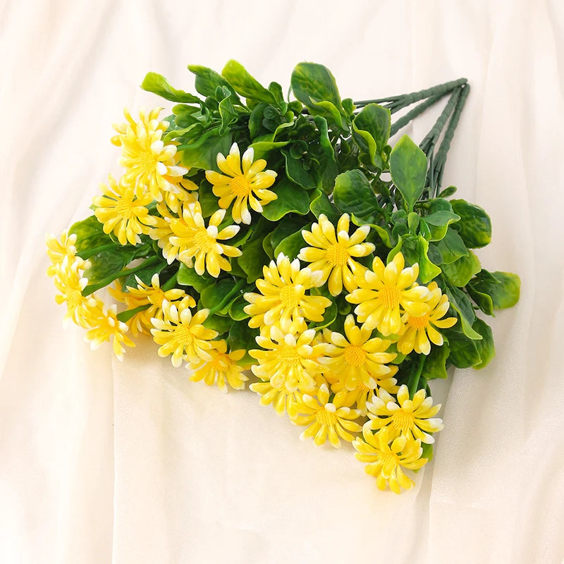 Florivida Künstliche Gänseblümchen | 33 cm | UV-beständig | Dekoblumen für Zuhause & Hochzeit
