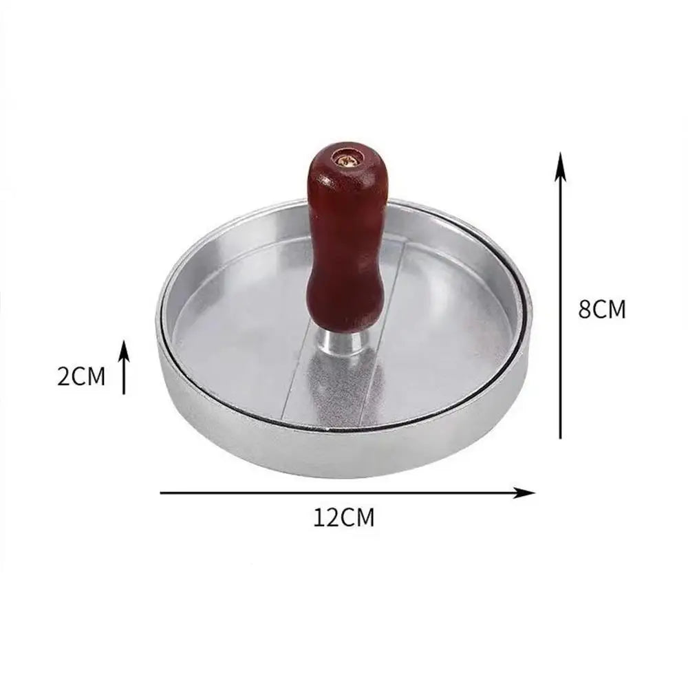 BurgerMeister Pro Hamburger-Pattie-Maschine | Runde Burgerpresse aus Aluminium | Kreativer Frühstücks-Helfer | 12×12×8 cm
