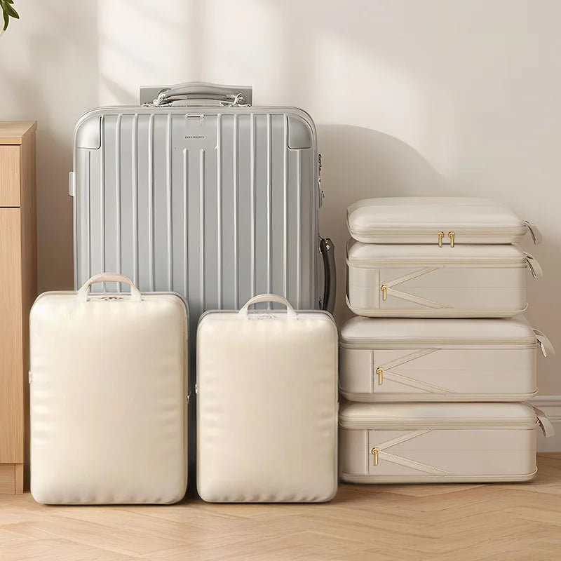 PackSleek | Kompressions-Reisebeutel für Kleidung – wasserdichte Reise-Organizer-Tasche für Koffer, Jacken, Wäsche und mehr