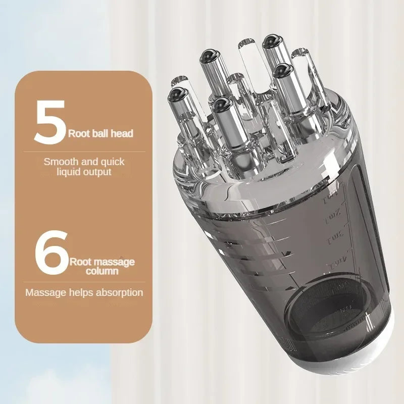 TrichoFlow Kopfhaut-Applikator | Präziser Flüssigkeitsspender mit Massage-Rollkugeln | 4 ml