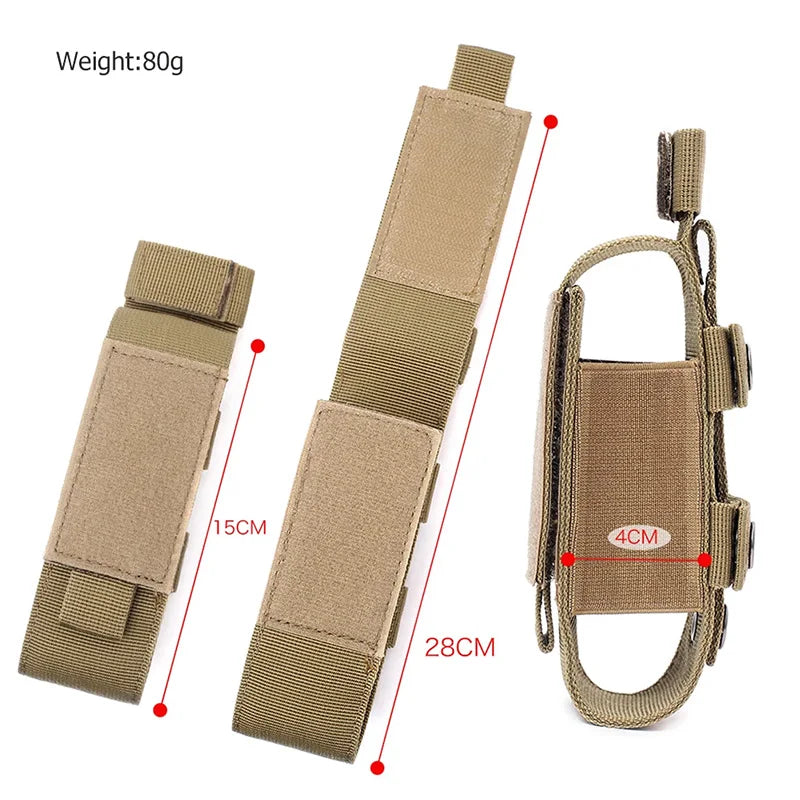 TactiHold | MOLLE Nylon-Holster für Tourniquet & Taschenlampe | Robuste Outdoor-Aufbewahrung | 18 × 5 × 7 cm