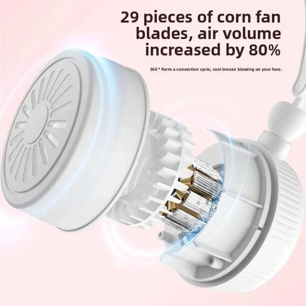 Breezora Halsventilator Tragbar | USB Wiederaufladbar | 6,4 x 6,4 x 4,8 cm | 3 Stufen
