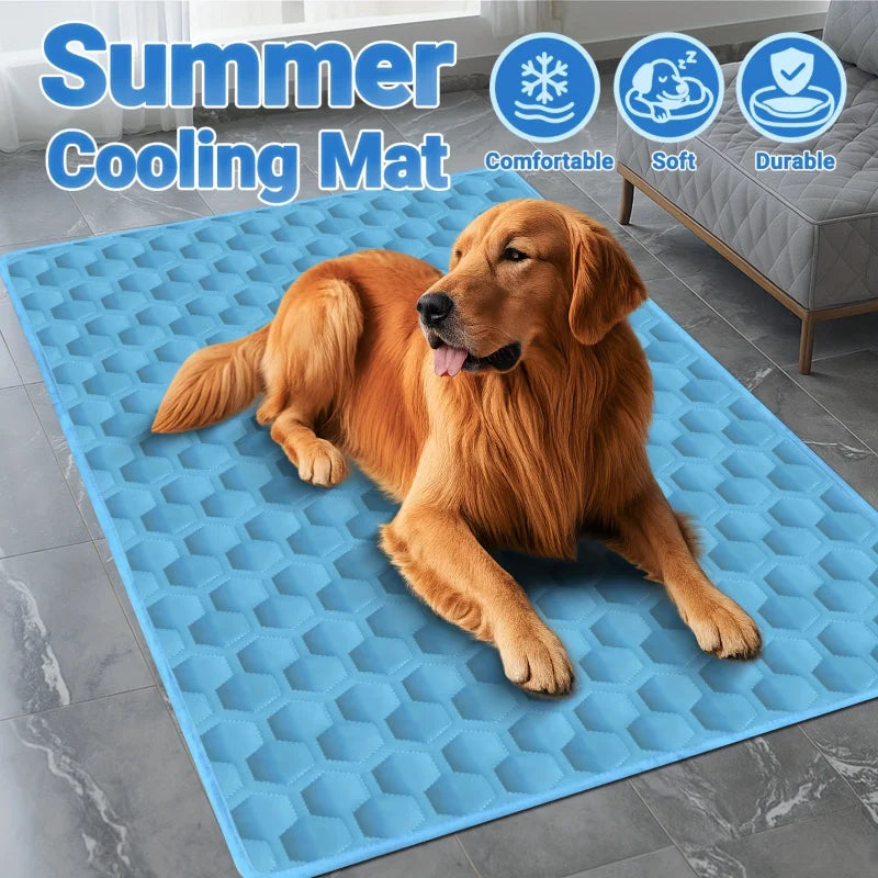 Coolora Pets | Kühlmatte für Hunde & Katzen | Atmungsaktive Selbstkühlende Sommerdecke | Waschbare Haustiermatte