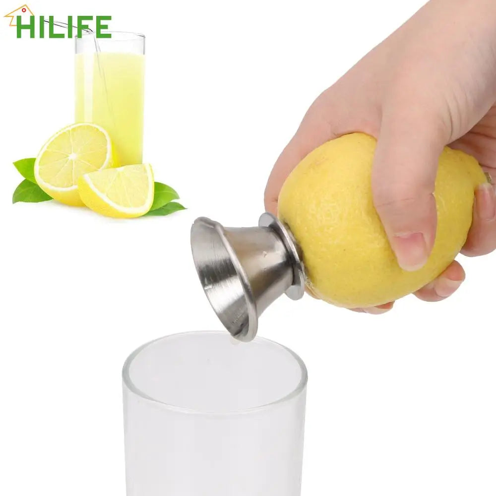 Juicella Hand-Zitruspresse | Edelstahl | Zitronen-, Orangen- & Limettensprayer