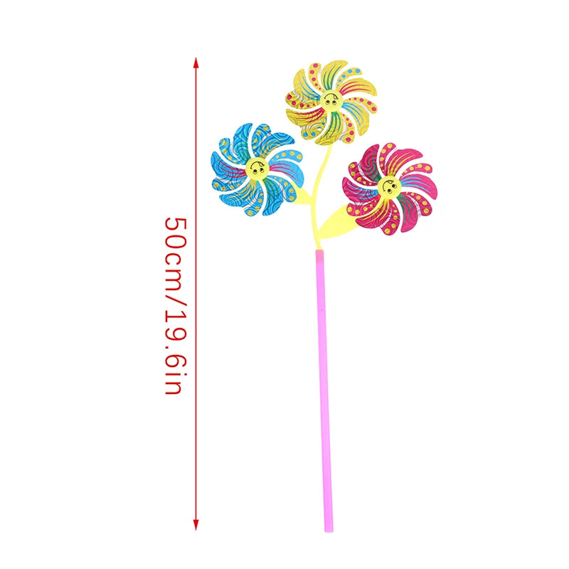 Windoria | Bunte 3D-Windmühle für Garten & Balkon | Farbiger Windspinner mit 15 cm Durchmesser