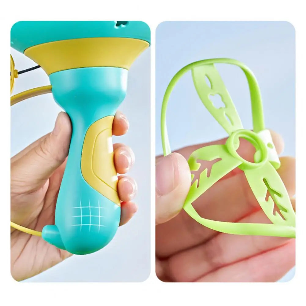AeroZing Wurfscheiben Launcher Set | UFO Flugscheiben Spiel | 23 x 14 cm Outdoor Spielzeug Kinder