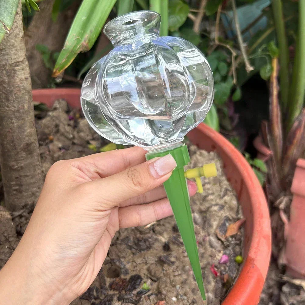 AquaLiora | Automatisches Bewässerungssystem für Pflanzen | Transparente Tropfbewässerung | 2er Set | Einstellbarer Wasserfluss