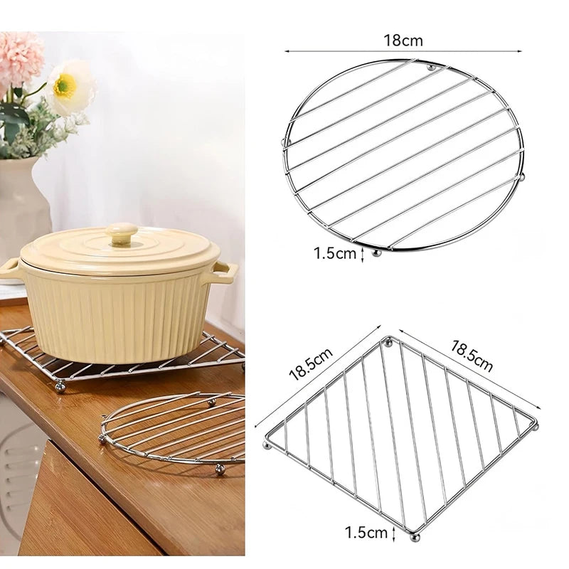HeatNest Pro Untersetzer Edelstahl | Hitzebeständig | Isolierend | Ø ca. 120 g