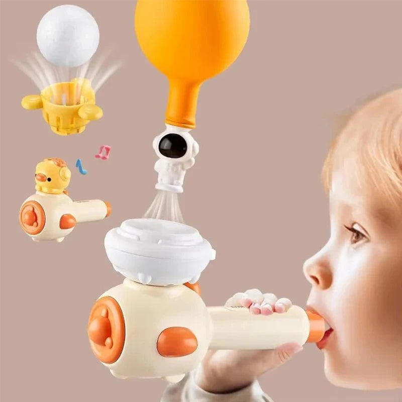 Pustolino Montessori Atemtrainer | 3-in-1 Sensorikspielzeug | Feinmotorik & Atemübungen für Kinder ab 3 Jahren