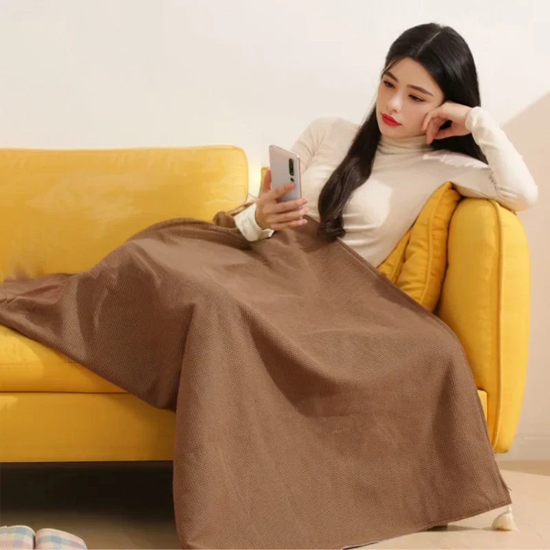 CozyTherm Wear USB Heated Blanket for Wearing | 150 × 85 cm | 3 Temperature Settings | Machine Washable & Portable