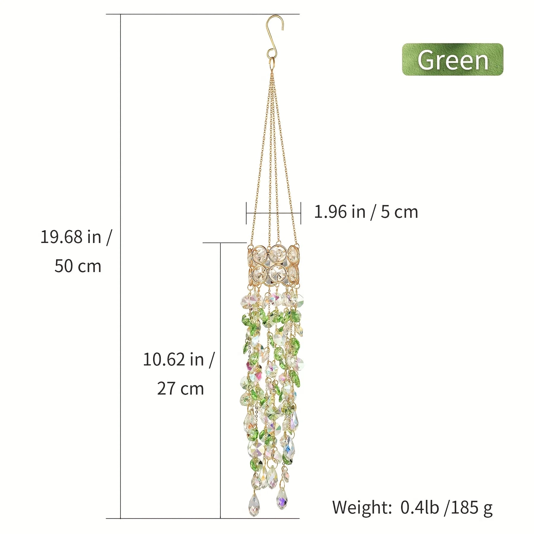 Luméa Sonnenfänger Kristall Anhänger | Fenster Deko Goldoptik | Glas Hängedekoration | Indoor Outdoor