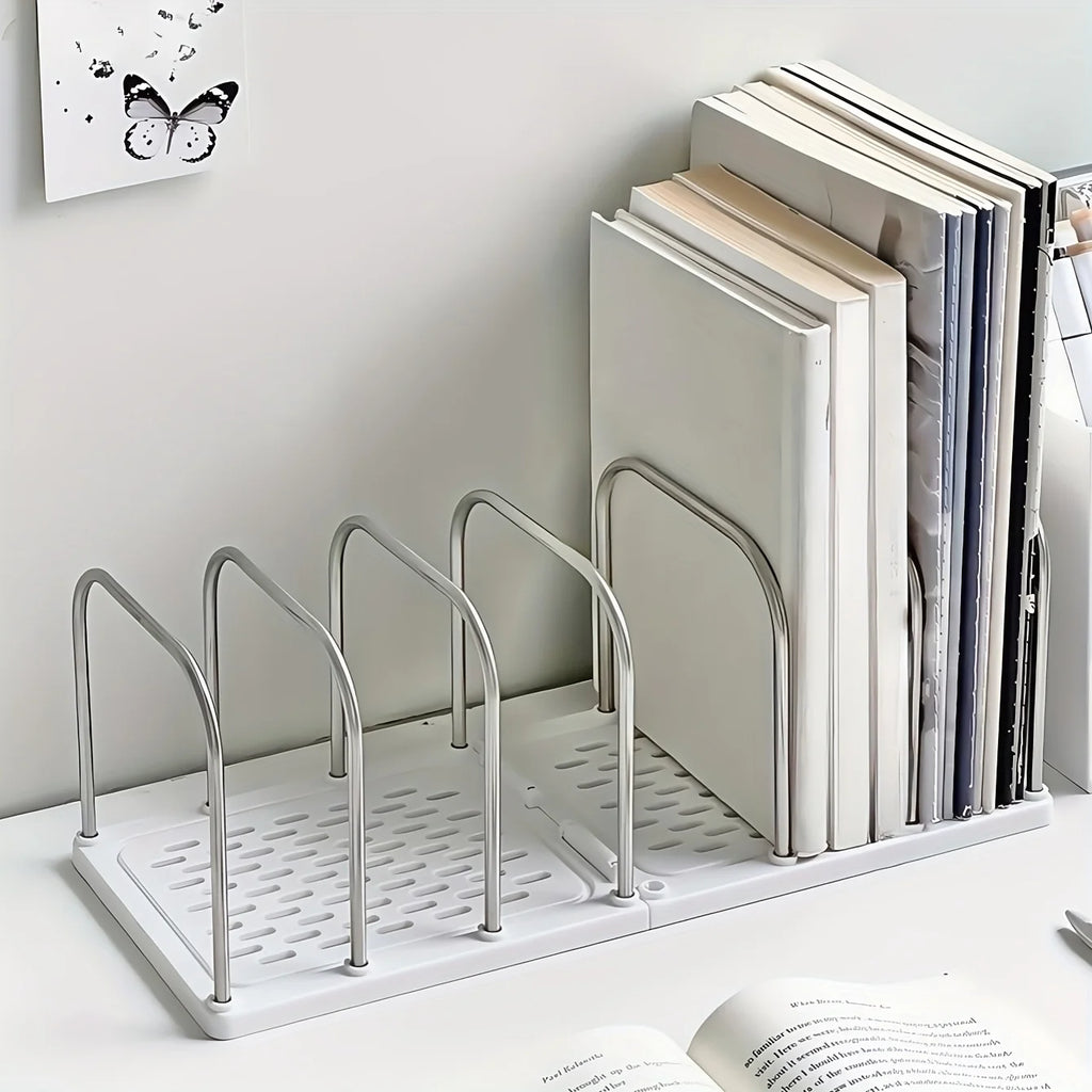 DeskMate Pro Moderner Büro-Organizer | Vertikaler Ablagehalter für Dateien & Bücher | Minimalistisches Design | Kunststoff
