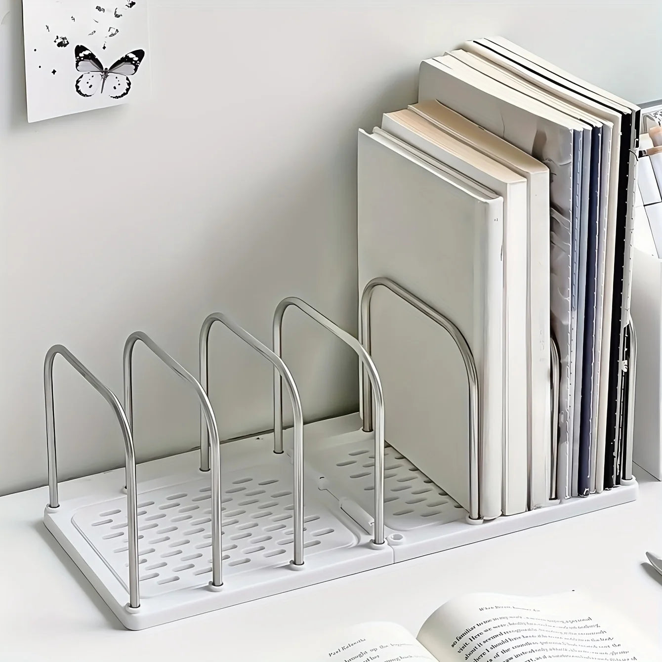 DeskMate Pro Moderner Büro-Organizer | Vertikaler Ablagehalter für Dateien & Bücher | Minimalistisches Design | Kunststoff