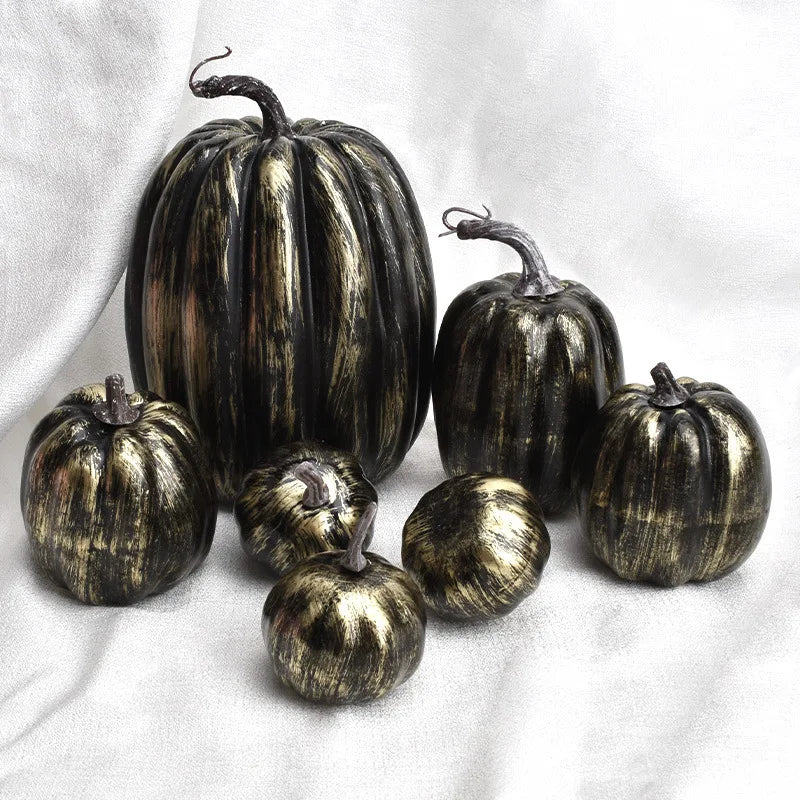 Decorative Pumpkins PumpkinCharm | 7-Piece Set | Autumn & Halloween Decor | Lightweight & Reusable