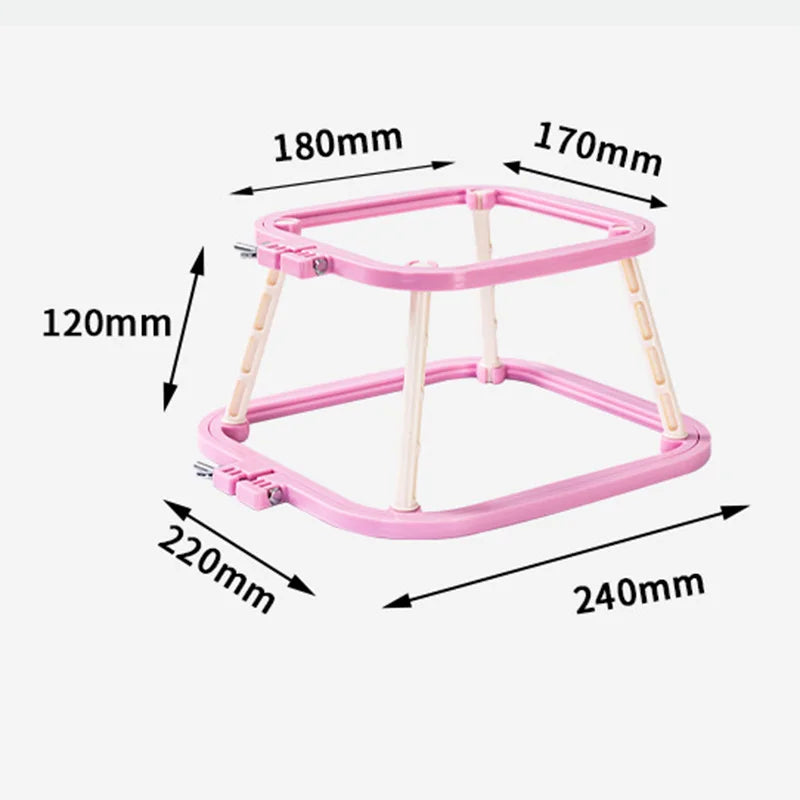 STITCHORA Stickrahmen Halter Tisch | Doppelschichtiger Stickständer | ABS Kunststoff | Kreuzstich & Stickerei