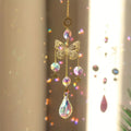 Auravelle Kristall Sonnenfänger Schmetterling 18 cm | Glas Prisma Anhänger | Regenbogen Fenster Deko