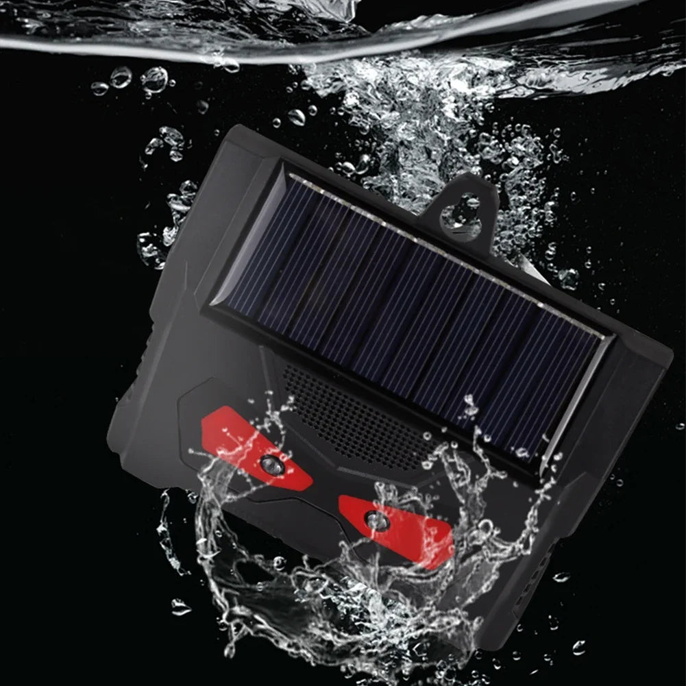 TerraShield | Solar Ultraschall-Tiervertreiber mit LED-Blitzlicht | Wasserdichter Wildtier-Abwehrschutz für Garten, Hof & Bauernhof