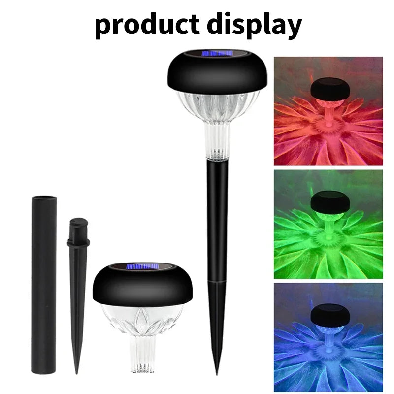 Solavelle | Solar-Gartenleuchte | Bauhinien-Blütenmuster | Wetterfest | LED-Wegeleuchte | 30 cm