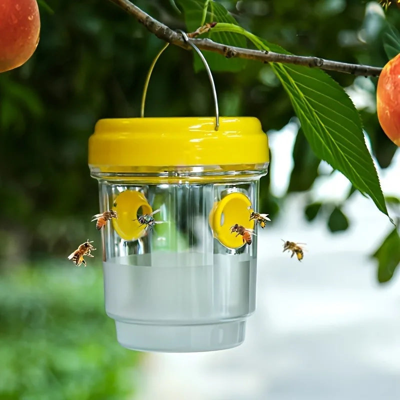 EcoTrap Durchsichtige Outdoor-Insektenfalle | Kunststoff | Effektiv gegen Fruchtfliegen & Wespen | Transparent zur einfachen Kontrolle