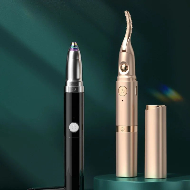 Veloura | Beheizter Wimpernformer | Augenbrauen- & Gesichtstrimmer | Wiederaufladbares 2-in-1 Beautygerät