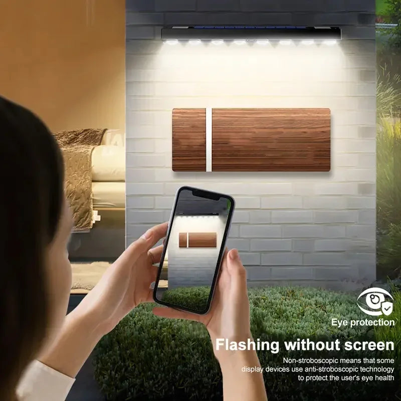 Luminara Solar Wandleuchte LED | Wasserdicht IP54 | Garten & Zaunbeleuchtung | Aluminium Outdoor Licht